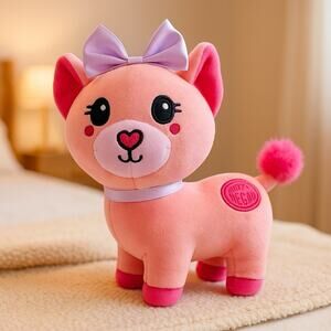 HEY ITS MEGAN Series 2 Plush Toy Pink Cat Discontinued Plushie Claires Exclusive